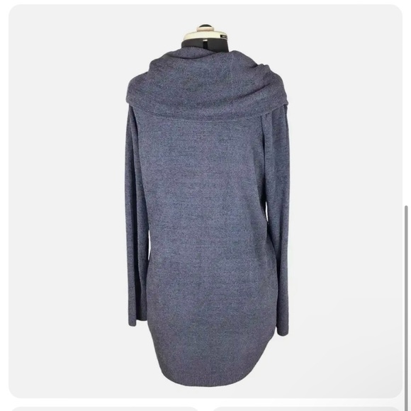 Barefoot Dreams Cozy Chic Ultra Lite Periwinkle Cowl Neck Tunic Sweater - Picture 9 of 12